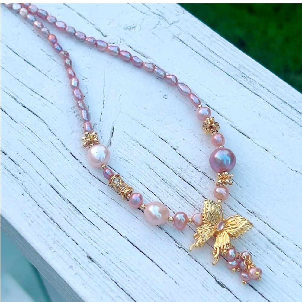 Handmade freshwater baroque pearls